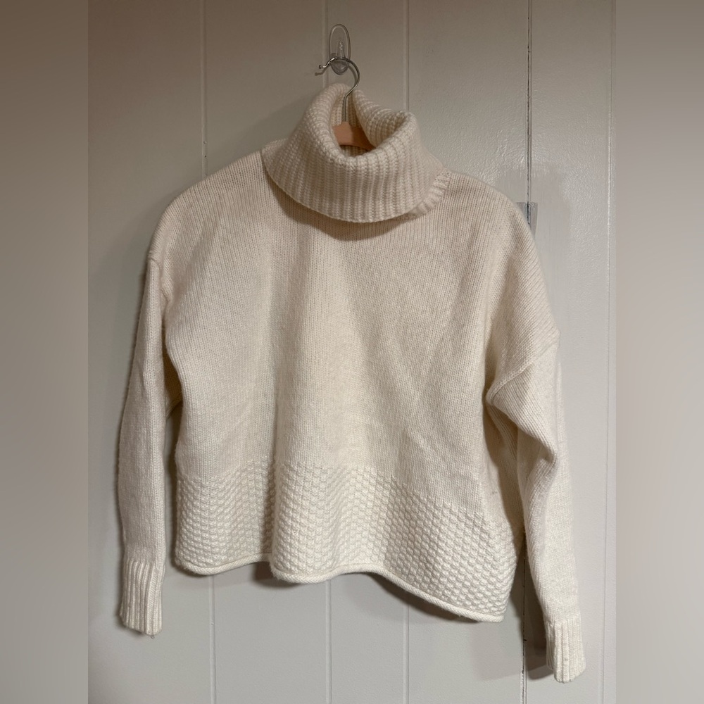 Madewell Sweater, Cream Wool-Blend Size XS